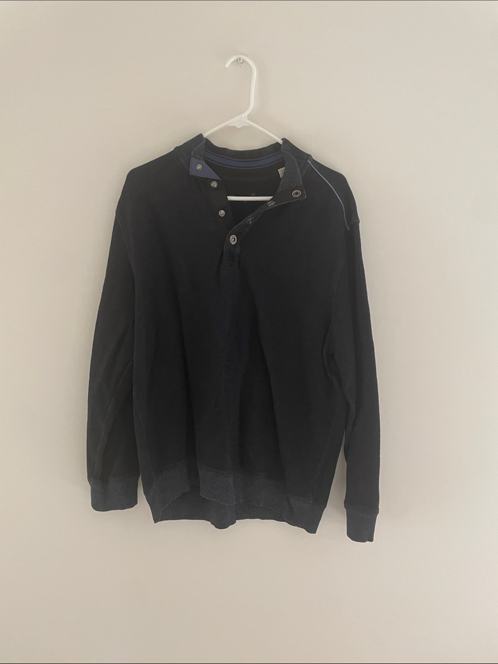 Tommy Bahama Navy Zip-Front Men's Sweater